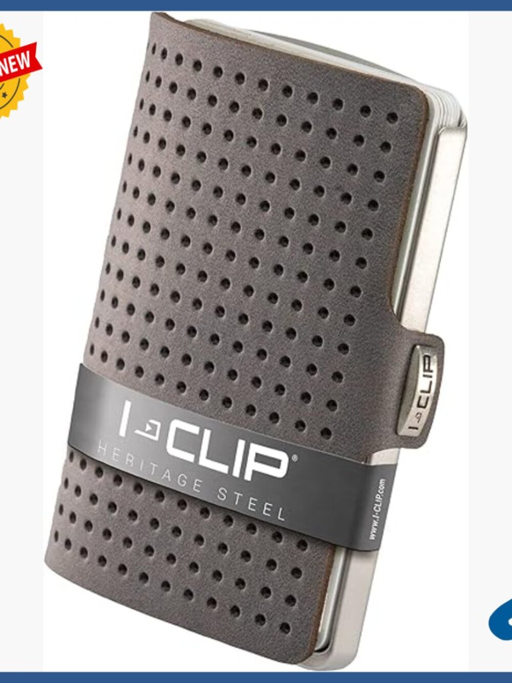 Slim Stainless Steel Wallet with Money Clip, Holds 10 Cards